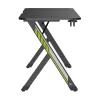 MACLEAN NanoRS RS102 Gaming Desk with RGB LED Backlight, 120x60 cm, Black