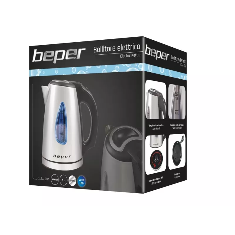 Electric kettle Beper BB.002 1.7L 2200W Silver