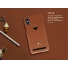 Card Slot Back Shell VixFox for iPhone XSMAX — caramel brown, back case with card pocket