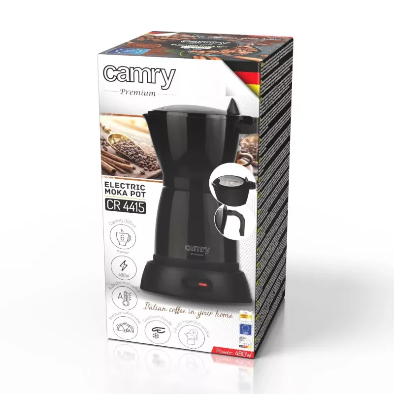 Electric Moka Coffee Maker Camry CR 4415b 0.5 L, 480 W, black