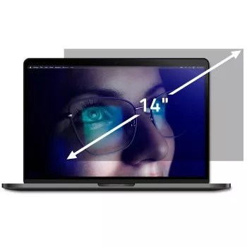 Qoltec Filtro Di Privatizzazione GDPR 14 Pollici 16:9 (12.20, 16 : 9), Pellicola Protettiva per Notebook
