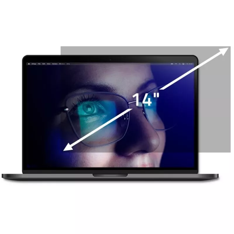 Qoltec Filtro Di Privatizzazione GDPR 14 Pollici 16:9 (12.20, 16 : 9), Pellicola Protettiva per Notebook