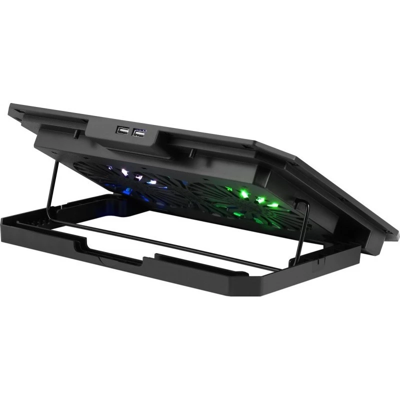 Notebook cooling pad DEFENDER NS-510 with 2 fans, 2×USB ports and RGB lighting