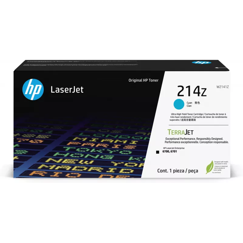 HP 214Z Ultra High Yield Cyan Original LaserJet Toner Cartridge