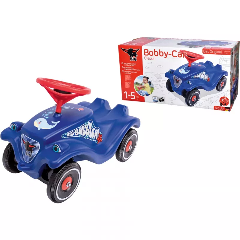 Ride-on car Simba-Dickie BIG Bobby-Car, push drive, ages 1–5, 4 wheels, blue/red