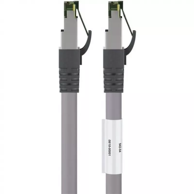 Goobay CAT 8.1 Patch Cable, S/FTP (PiMF), Grey, 0.5 m - LSZH Halogen-Free, Copper AWG 24 (55135)