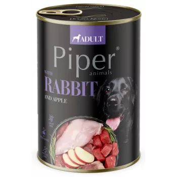Wet dog food Dolina Noteci Piper Animals Rabbit and Apple 800 g, adult dogs, 78% moisture, 10% protein