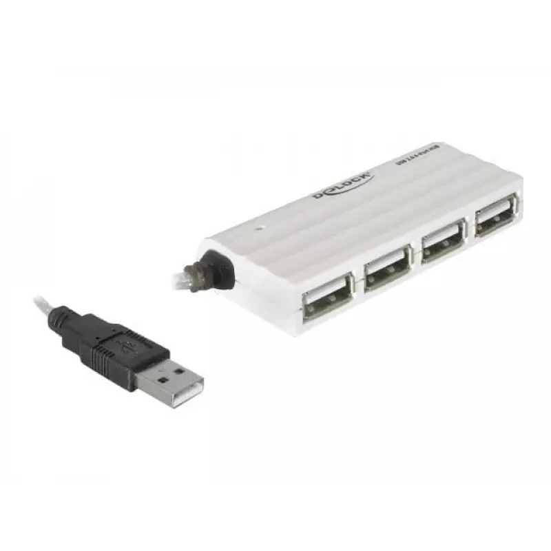 USB Hub DeLOCK 87445 4-Port External 480 Mbit/s White