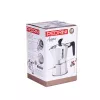 Coffee maker Pedrini 9083-3 — polished aluminum stovetop espresso maker, 3-cup, silver and black