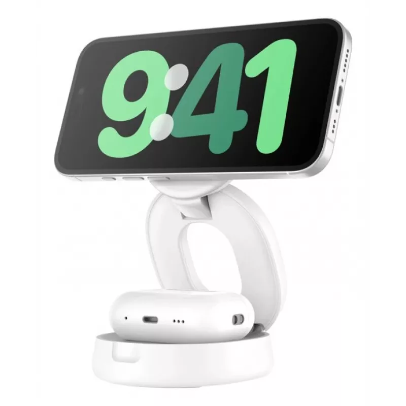 Charging Station Belkin BOOSTCHARGE WIZ035kqWH 2-in-1 Qi2 15W for phones and accessories