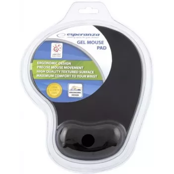 Mouse pad ESPERANZA EA137K with gel wrist rest, black, non-slip base, universal use