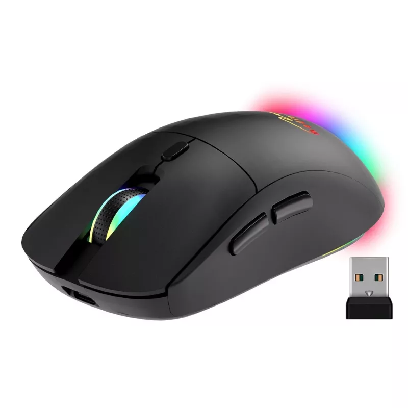 Wireless mouse MEDIA-TECH MT1124 BT/RF Silent & Recharge — ambidextrous, 3200 DPI, Bluetooth + 2.4 GHz USB, 6 buttons, rechargeable