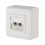 METZ CONNECT BTR E-DAT Module 8/8(8) AP - Wall Box - RJ-45 X 2 - Pure White, RAL 9010 (1309120002-E)