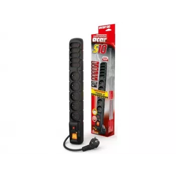 HSK DATA S10 3m power extension 10 AC outlet(s) Indoor/Outdoor Black