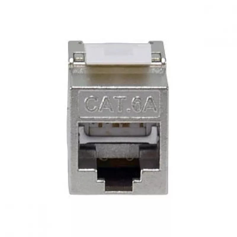 Shielded Cat.6A Slim Keystone Jack, EQUIP 767223, Toolfree, RJ-45, Flat, Silver, 8 pcs