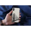 Phone case man and wood for iPhone X/XS, hand bridge design, black