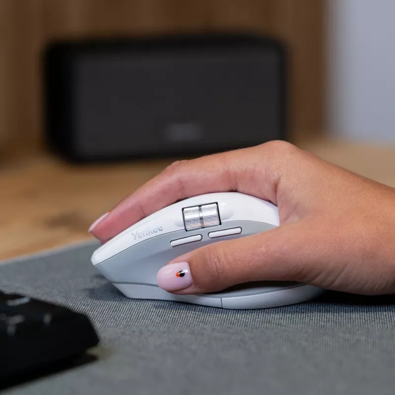 Wireless Mouse YENKEE 2095WH SPIN DUAL Smart Flying Scroll