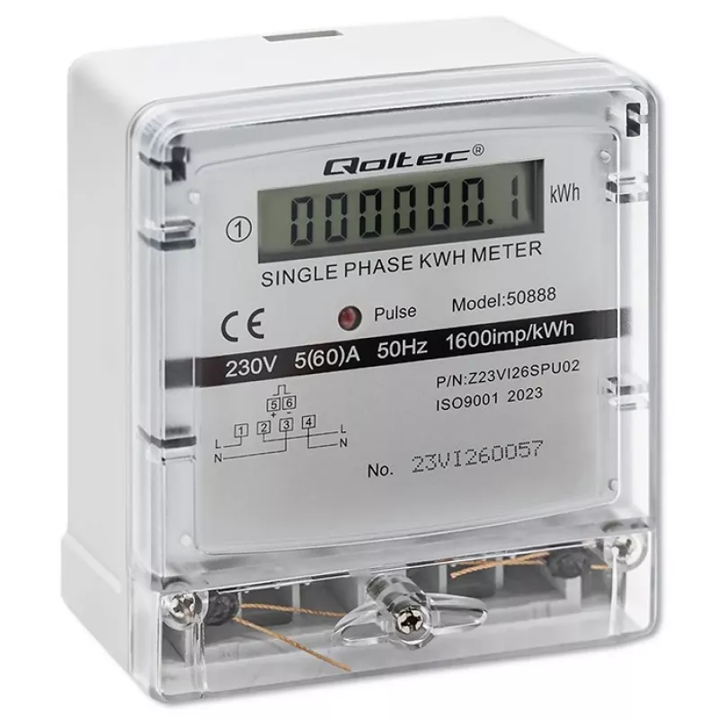 Single-Phase Electronic Energy Consumption Meter 230V LDC