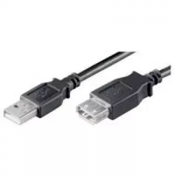Wentronic Goobay USB 2.0 Hi-Speed Extension Cable, Black, 0.6 m - USB 2.0-Plug (Type A) > USB 2.0-Socket (Type A) (68625)