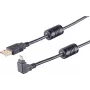 USB Cable S/CONN 13-10002 USB 2.0 1m Black