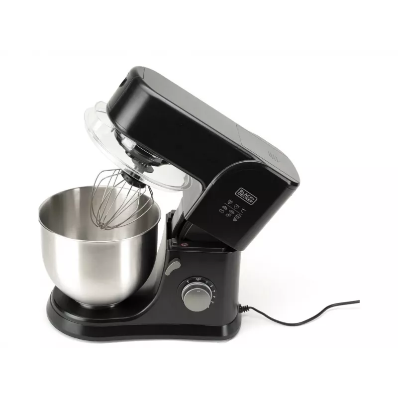 Kitchen machine Black & Decker BXKM1001E 1000W, 5.2 L stainless steel bowl, 8 speeds, kneading and whipping functions