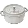 Cast iron round pot Staub La Cocotte 3.8 l truffle — enameled, tight-fitting lid
