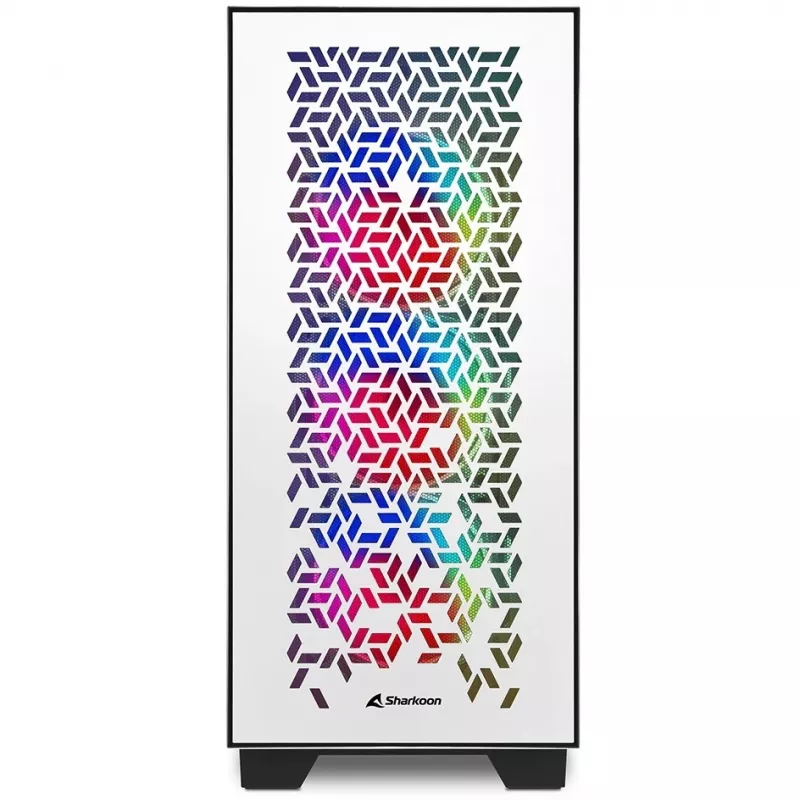 Sharkoon ELITE SHARK CA300H - Tower - PC - White - ATX - EATX - micro ATX - Mini-ITX - Metal - Tempered Glass - Gaming