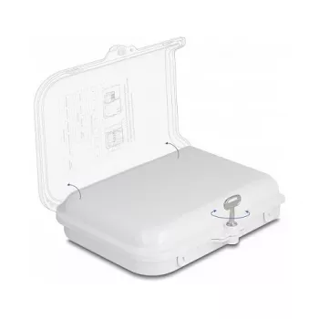 DeLOCK Fiber Optic Distribution Box 8 Port Waterproof White