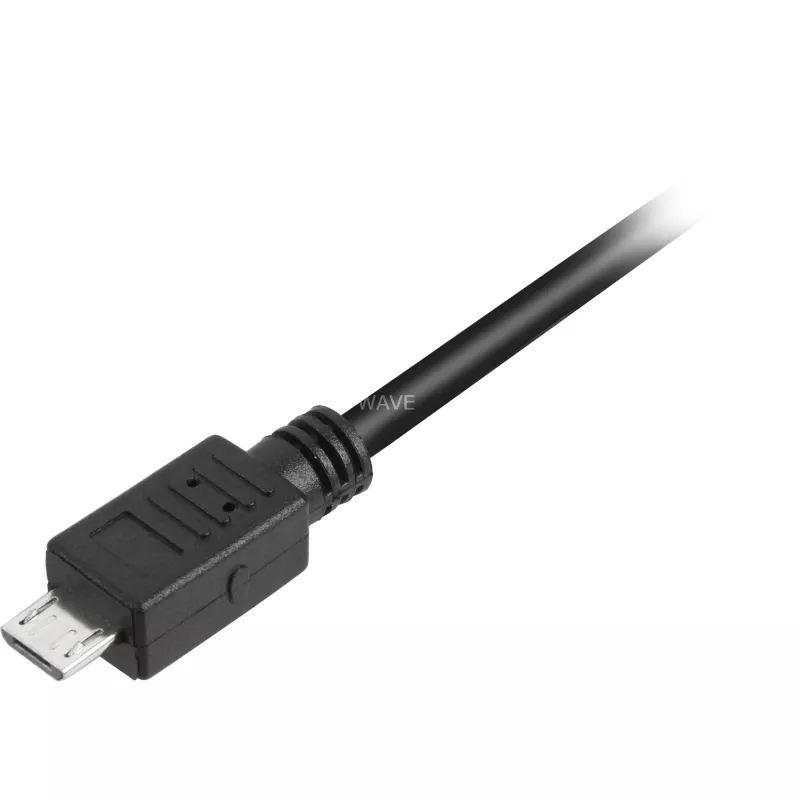 USB 2.0 Cable, USB-A Plug > Micro-USB Plug black, 0.5 Meter, double shielded