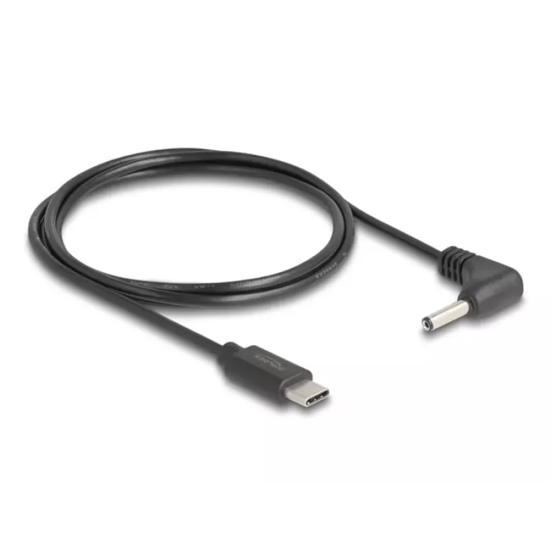 DeLOCK 85393 power cable Black 1.5 m USB C 3.5 x 1.35 mm