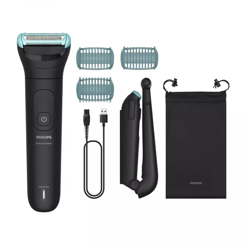 Body groomer Philips 5000 series BG5480/15 — foil shaver, cordless lithium battery, wet & dry, black
