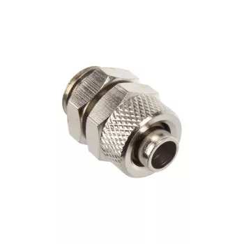 Straight Fitting G1/4 Inch to 10/8mm - Shiny Silver
