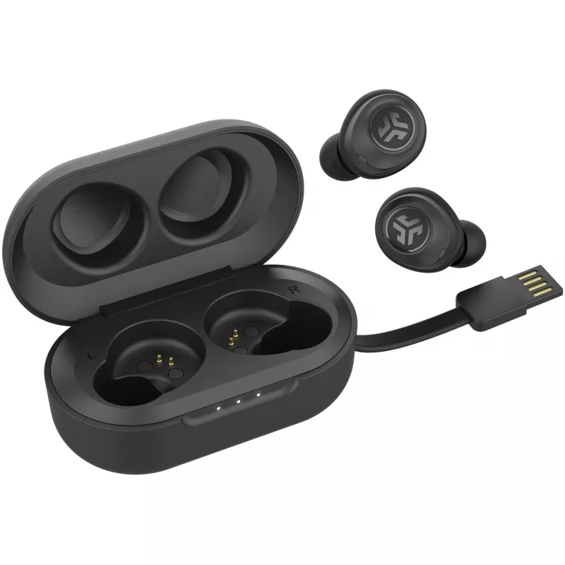 JLab JBuds Air True Headphones Wireless In-Ear USB Type-A Bluetooth Black (IEUEBJBUDSAIRRBLK82)