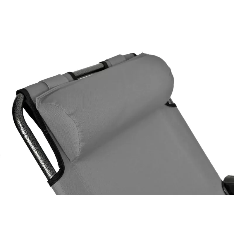 Foldable Garden Deck Chair with Cushion Black Forest, Grey