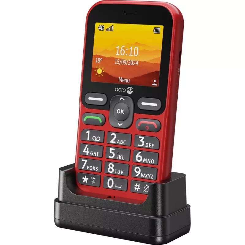 Doro Leva L10 4G, Big-Button Phone, Red (380571)