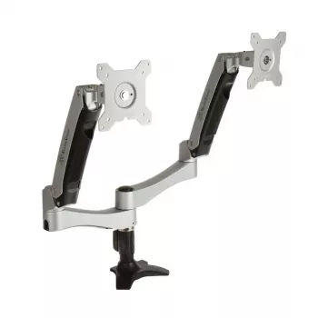 SilverStone SST-ARM22SC Dual Monitor Mount - Silver