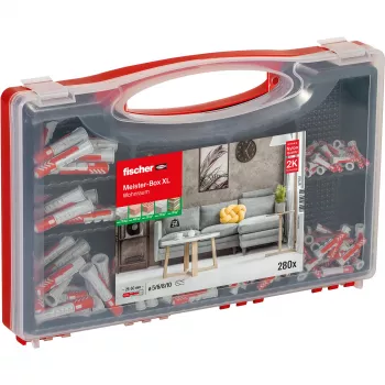 Meister-Box XL living area (Light Grey/Red, 280-piece)