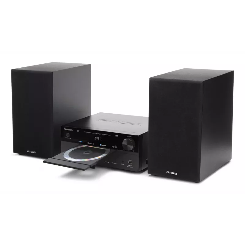 Home audio micro system Aiwa MSBTU-550 — 50 W RMS, Bluetooth 10 m, FM, LED display, RCA, Black