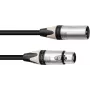 PSSO XLR microphone cable 3-pin 15 m, black, Neutrik connectors