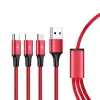UNITEK C4049RD USB cable 1.2 m USB A USB C/Micro-USB B/Lightning Red