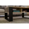 Coffee table top e shop STOLIK KAWOWY ŁAWA MODERN 2P SLIM Dąb Artisan black slats