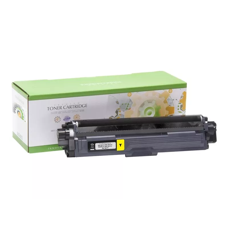Toner cartridge Static Control for Brother TN-221Y / TN-241Y, yellow, compatible replacement