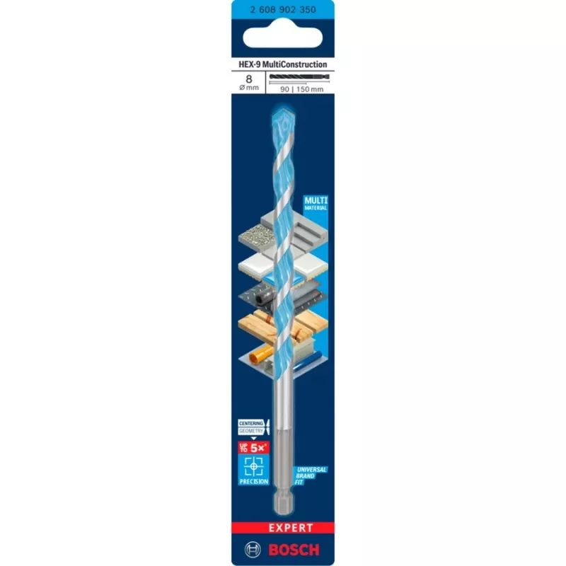 Drill bit Bosch Expert HEX-9 Multi Construction 8 mm