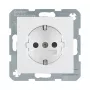 Socket outlet Type F berker 47231909, 16 A, 250 V, white, plastic housing