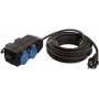Power Extension Cable Bachmann 349.044 10m 4 AC Outlets Outdoor Black Blue