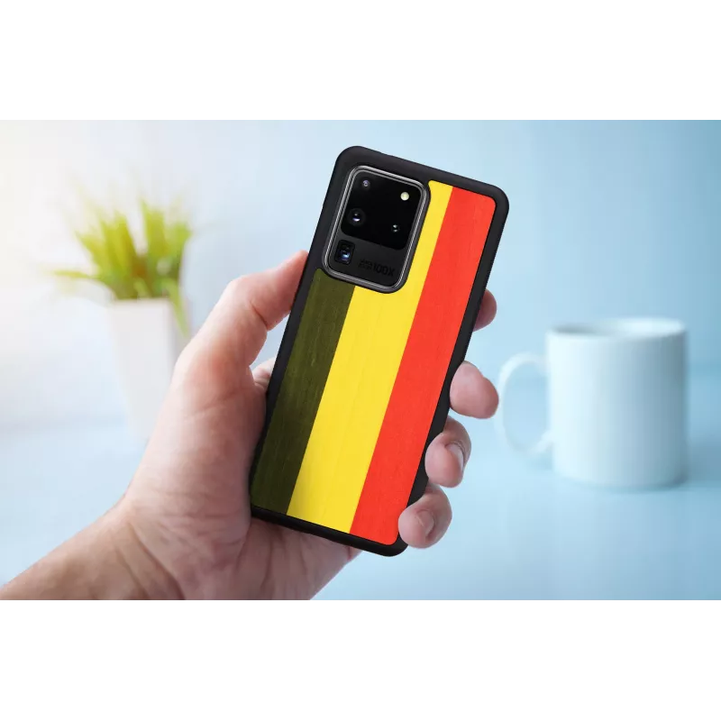 Phone case Man and Wood for Samsung Galaxy S20 Ultra — reggae black