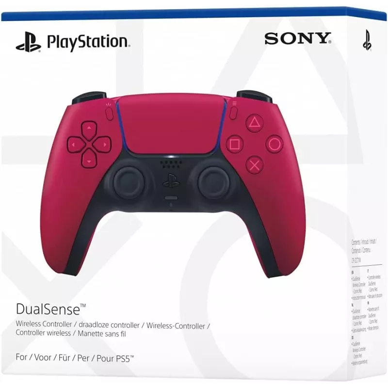 Gamepad Sony DualSense v3 Red — Bluetooth/USB, USB-C, Built-in Battery, PS5, 160×106×66 mm