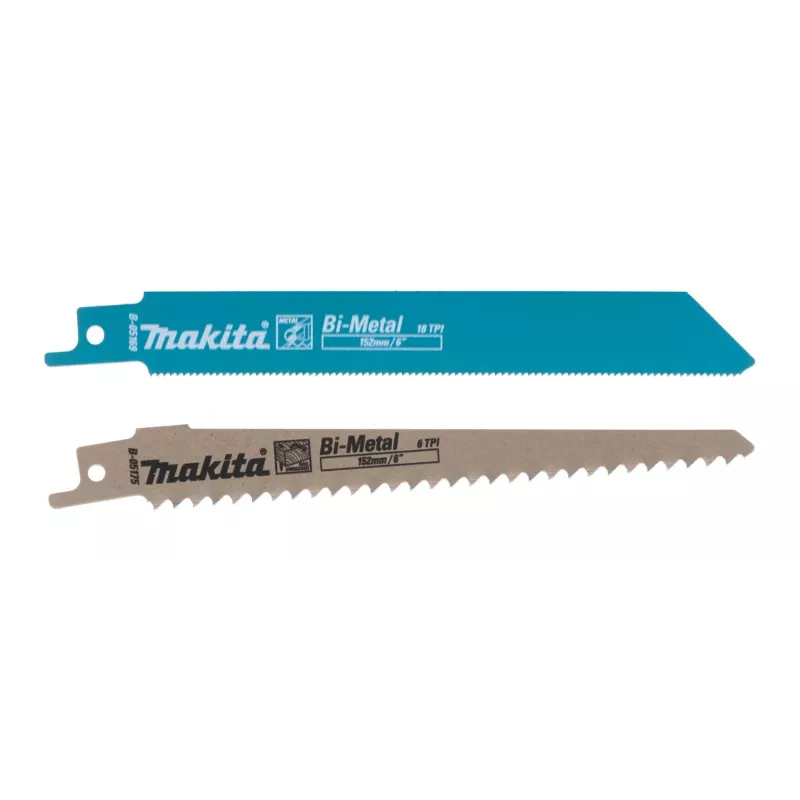 Reciprocating saw Makita DJR187Z, 18V Li-Ion, stroke 32 mm, stroke rate 2,300–3,000 spm, cutting depth wood 255 mm, metal 130 mm