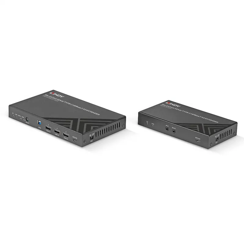 Lindy 70m Cat.6A HDMI 4K60 & Type C HDBaseT 3.0 KVM Extender