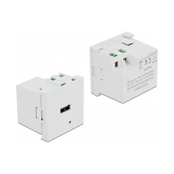 Power socket USB-A DELOCK 81311, white, 100–240V, 0.5A, LED power indicator, plastic housing